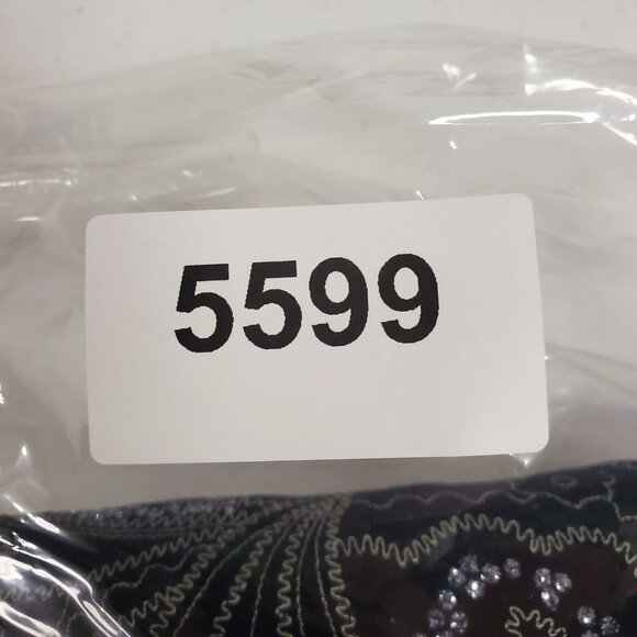 Willi Smith Womens Embroidered Velvet Fairy Grunge Top Size XL Black Whimsigoth - Picture 9 of 9